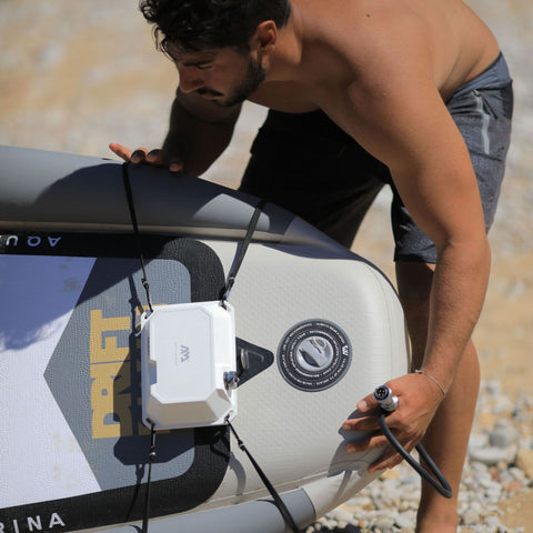 Aqua Marina Bluedrive S With A Man Lifting it Up