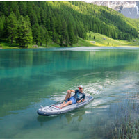Thumbnail for Aqua Marina Glow Paddle Board With A Man Striking A Pose At The Lake