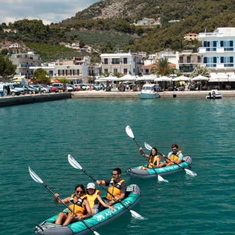 Aqua Marina Laxo 320 Kayak With A Group of People Kayaking and Paddling on Lake