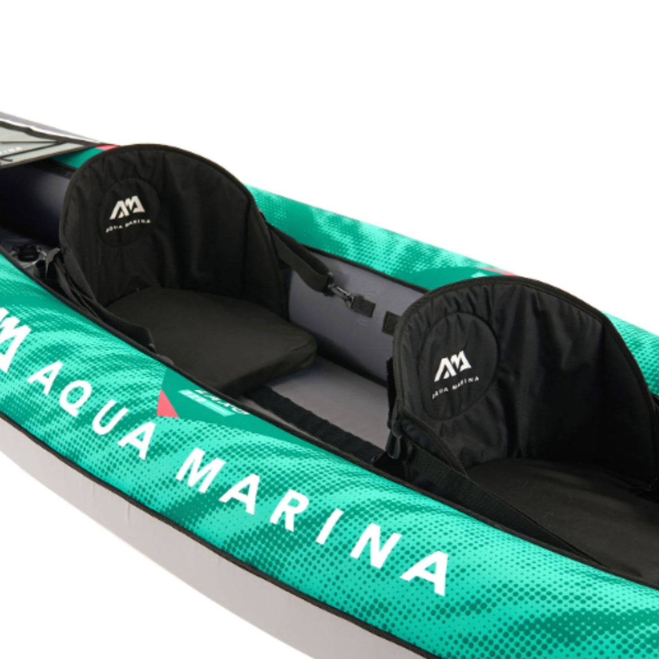 Aqua Marina Laxo Inflatable Leisure Kayak With A Close-up of Two Seats