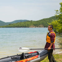 Thumbnail for Aqua Marina Memba 390 With A Ready Man Holding Paddle And Kayak