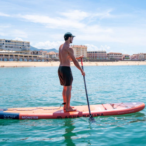 Aqua Marina Monster Sup Board Man On Board Back View