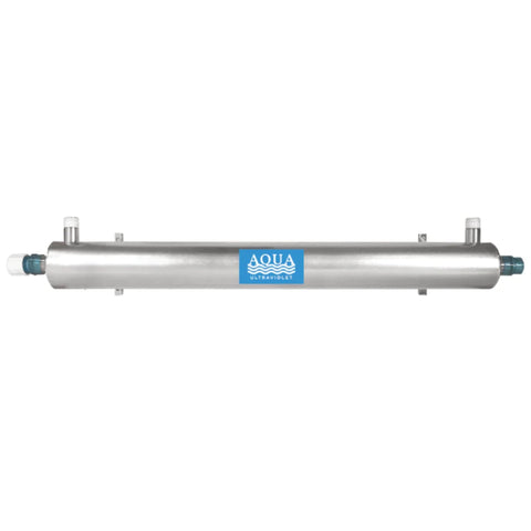 Aqua Ultraviolet SL Series UV Sterilizer Stainless Steel Side View With Logo