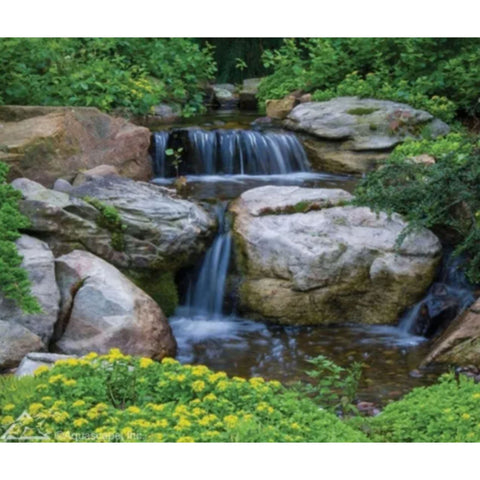 Aquascape Medium Pondless Waterfall Kit With Big Rocks And Green Plants