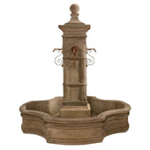 Aquitaine Fountain With 70inch Monaco Pond With Plain White Background
