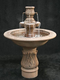 Thumbnail for Assisi Garden Water Fountain with Smooth Cobra Pedestal