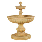 Athene Two Tier Outdoor Water Fountain With Plain White Background