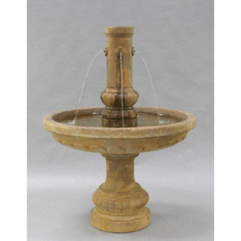 Athenian Cast Stone Garden Fountain Colored Background