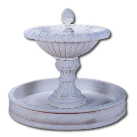 Atherton Pond Outdoor Water Fountain With Plain White Background
