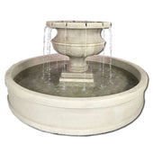 Aventino Pond Fountain With Plain White Background