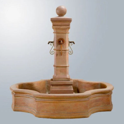 Avignon Monaco Pond Fountain For Spouts With Gray Gradient Background