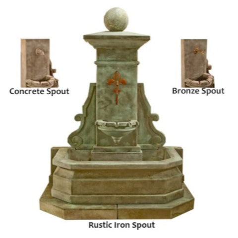 Avignon Wall Fountain With Three Color Options
