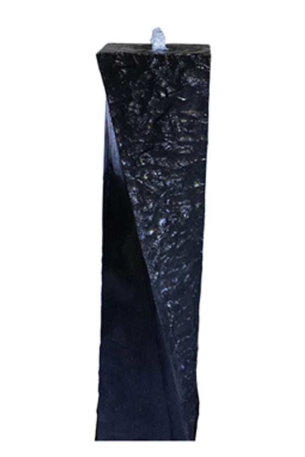 Anjon Black Twisted Basalt Column