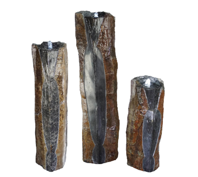 Anjon Large Polished Canyon Basalt Columns Set