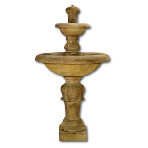 Barcellona Two Tier Fountain With Plain White Background