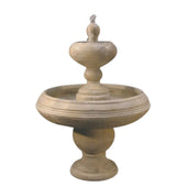 Barcelona Two Tier Garden Fountain - Small Plain White Background