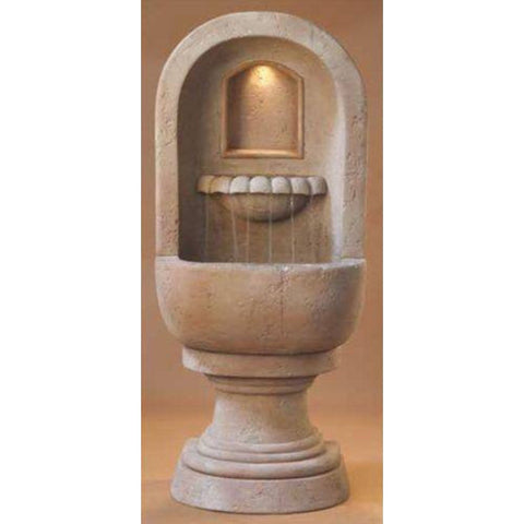 Basque Wall Outdoor Fountain With Color Background