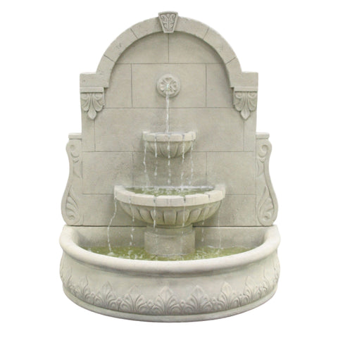 Bavarian Vintage Wall Mounted Fountain With Plain White Background