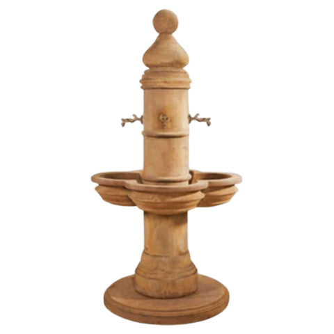 Beaumont Fountain For Bronze Spouts With  Plain White Background