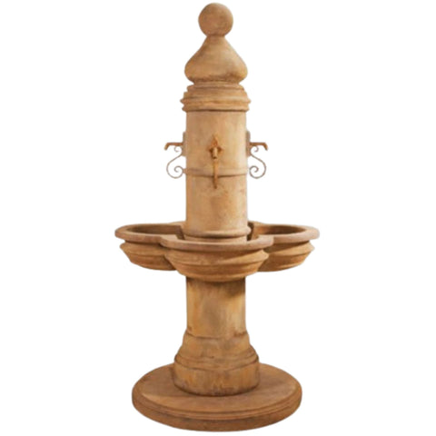 Beaumont Fountain For Rustic Iron Spouts With Plain White Background