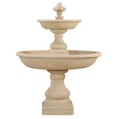 Belair Two Tier Outdoor Water Fountain With Plain White Background