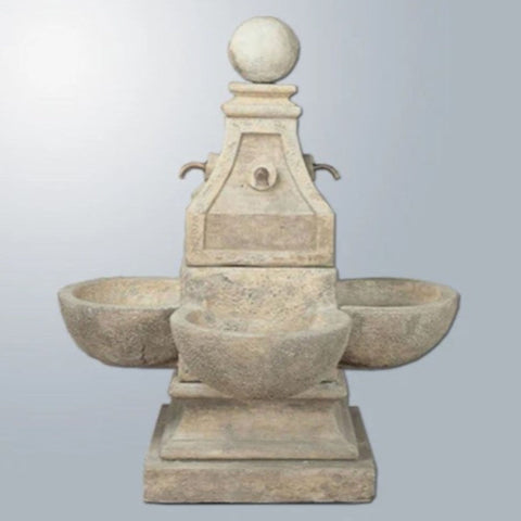 Bellagio Outdoor Water Fountain With Gray Gradient Background