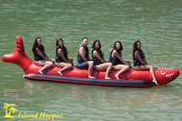 Thumbnail for Island Hopper Elite Class Red Shark 6 Person Banana Boat