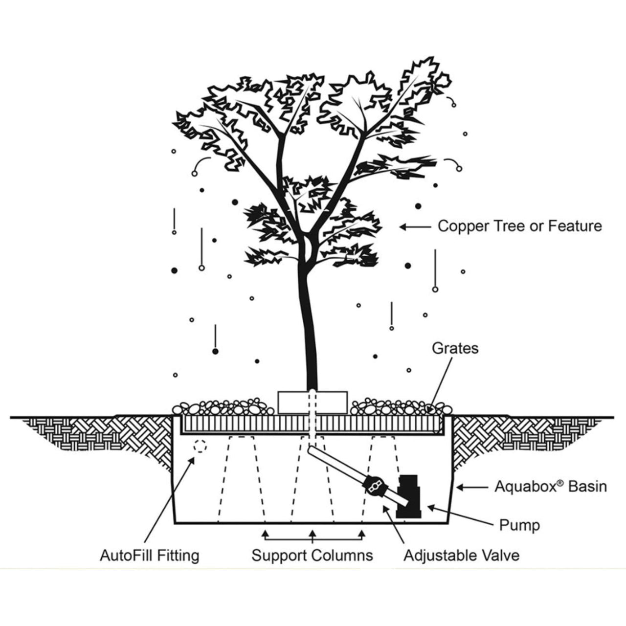 Blue Thumb 30 Copper Creeping Japanese Maple Tree Garden Fountain Diagram