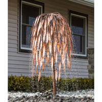 Thumbnail for Blue Thumb 45 Copper Weeping Willow Garden Fountain With House In The Back