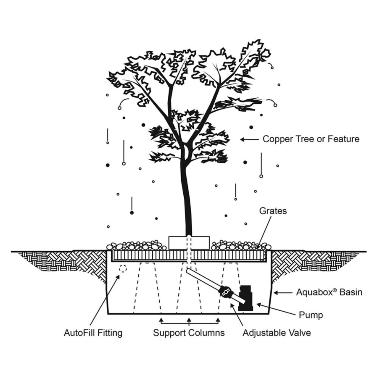 Blue Thumb 50 Copper Red Iris Flower Garden Fountain Diagram