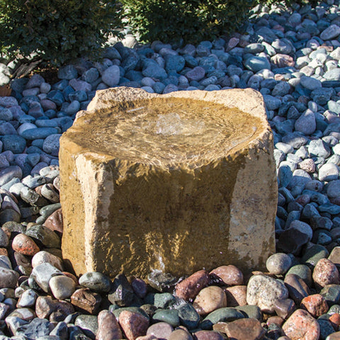Blue Thumb Agate Falls Stone Garden Fountain Surrounded By Stones