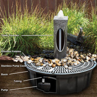 Thumbnail for Blue Thumb Almond-Shaped Pink Marble Stone Fountain Features Or Diagram