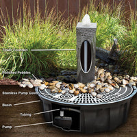 Thumbnail for Blue Thumb Almond-Shaped Red Marble Stone Fountain Features Or Diagram