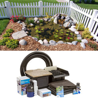 Thumbnail for Blue Thumb DIY Small Pond Kit Garden Pond Kit With White Fence