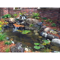 Thumbnail for Blue Thumb Elite Pond Kit On Backyard Pond With Red Bricks Wall And Plants