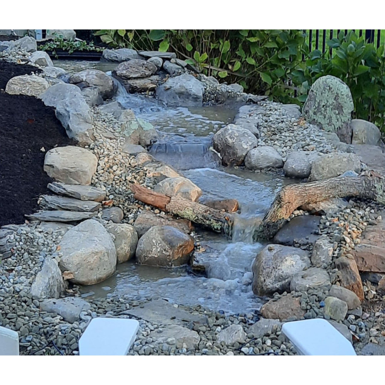 Blue Thumb Elite Spillway Pondless Waterfall Kit Natural Rock Stream With Flowing Water