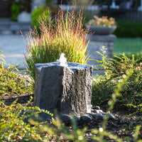 Thumbnail for Blue Thumb Klamath Basin Stone Outdoor Fountain With Bright Ornamental Grass