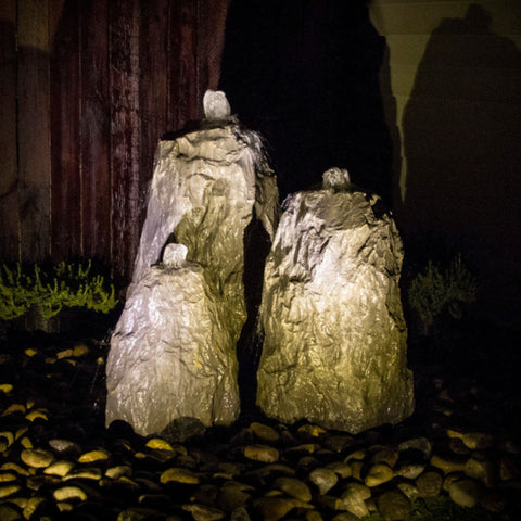 Blue Thumb Matterhorn Outdoor Stone Fountain With Ambient Lighting