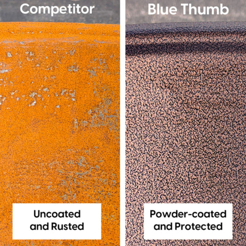Blue Thumb Rustic Sugar Kettle Powder-Coated Cast Iron Fountain Quality Comparison