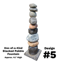 Thumbnail for Blue Thumb Stacked Pebble Garden Fountain Design Number 5