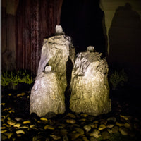 Thumbnail for Blue Thumb Triple Matterhorn Outdoor Fountain Rock With Night Lighting