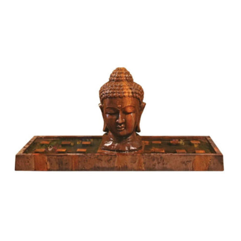 Buddha Head Outdoor Fountain - Large By Gist With White Background