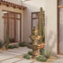 Thumbnail for Cabo 4-Tier Fountain Surrounded By Cactus And Plants With Glass Big Windows In The Background