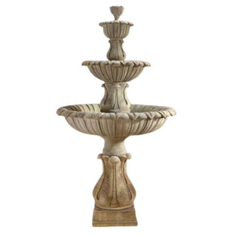 Calanthia Three Tier Fountain With Gray Gradient Background