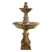 Calanthia Two Tier Fountain With Acanthus Finial With Plain White Background