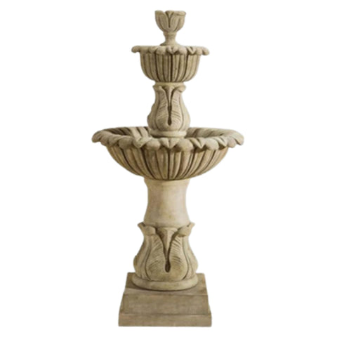 Calanthia Two Tier Fountain With Plain White Background
