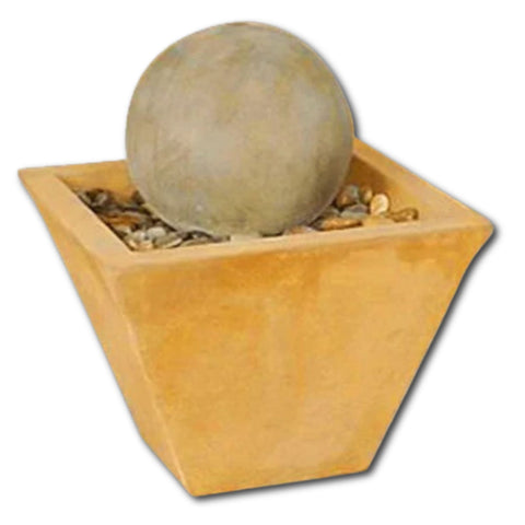Calming Ball Fountain With Plain White Background