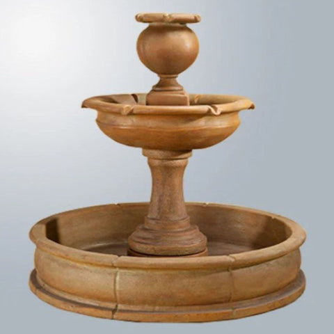 Cannes Pond Fountain With Gray Gradient Background