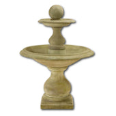 Carrara Ball Fountain With Plain White Background 