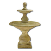 Carrara Two Tier Fountain With Plain White Background
